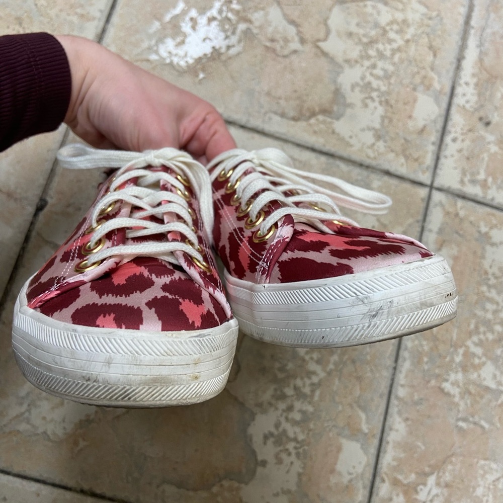 Keds X Kate Spade Kickstart Leopard Satin Sneakers - Picture 8 of 9